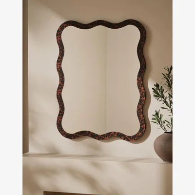 Marks & Spencer M&S Tortoiseshell Scallop Wall Mirror Brown