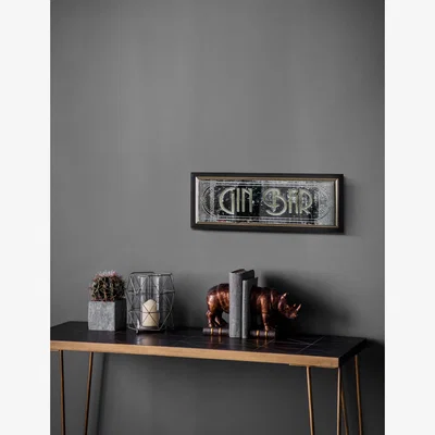 Marks & Spencer Gallery Direct Gin Bar Wooden Frame Medium Wall Mirror - Brown, Brown