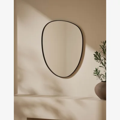 Marks & Spencer M&S Pebble Metal Curved Wall Mirror Black