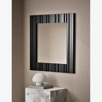 Marks & Spencer M&S X Kelly Hoppen Square Ribbed Mirror - Black, Black
