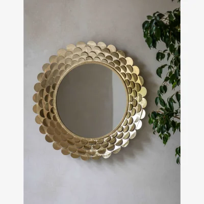 Marks & Spencer Gallery Home Windsor Metal Large Round Wall Mirror Gold