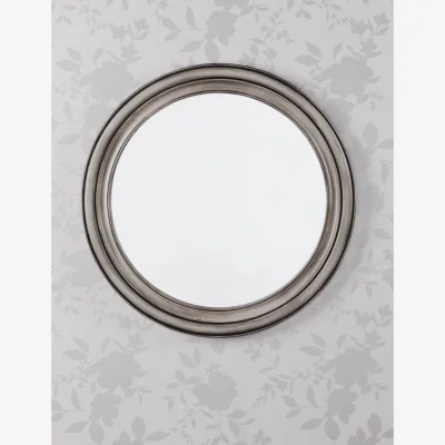 Marks & Spencer Laura Ashley Tate Wooden Round Wall Mirror Grey