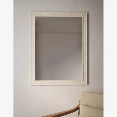 Marks & Spencer M&S Collection Carved Wooden Large Rectangular Wall Mirror - Natural, Natural