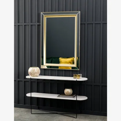 Marks & Spencer Gallery Direct Phantom Extra Large Rectangular Wall Mirror - Gold, Gold