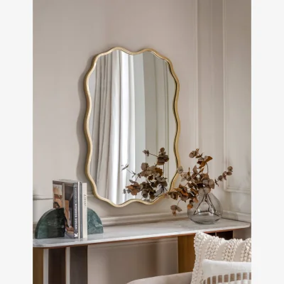 Marks & Spencer Gallery Direct Sloane Metal Medium Rectangular Wall Mirror Gold