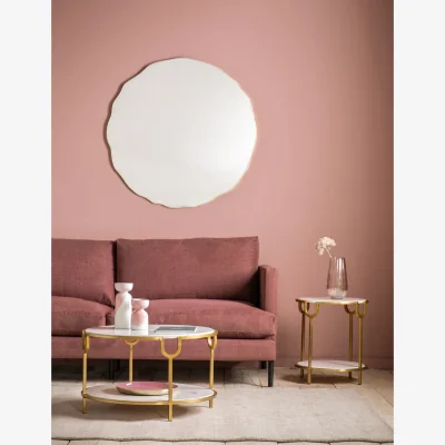 Marks & Spencer Gallery Home Carano Metal Extra Large Round Wall Mirror Gold