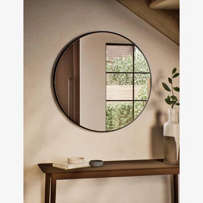 Marks & Spencer M&S Metal Circle Wall Mirror - Black, Silver,Black,Antique Brass