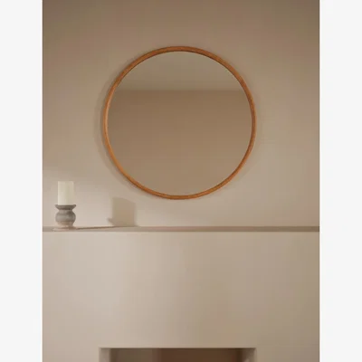 Marks & Spencer M&S Wooden Round Mirror 80cm Natural