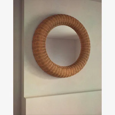 Marks & Spencer M&S Collection Rattan Large Round Wall Mirror - Natural, Natural