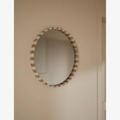 Marks & Spencer M&S Marble Round Wall Mirror Brown Mix