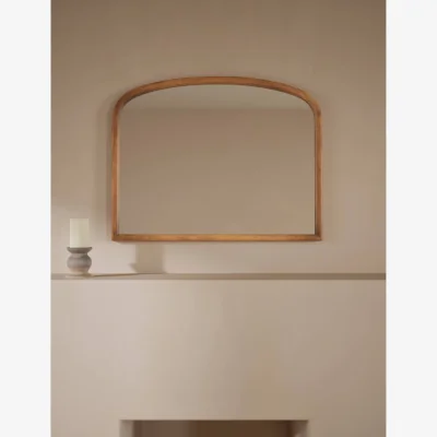 Marks & Spencer M&S Wooden Rounded Overmantle Wall Mirror Natural