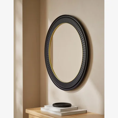 Marks & Spencer M&S Classic Carved Round Mirror Black