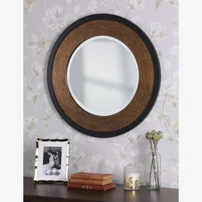 Marks & Spencer Laura Ashley Cara Wooden Round Wall Mirror Brown