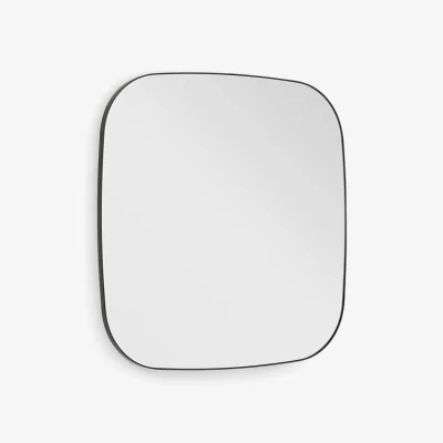 My Furniture Emmerson Soft Square Mirror - Matt Black