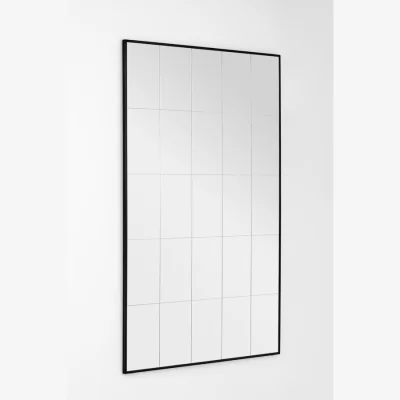 My Furniture Ludlow Large Industrial Windowpane Leaner Mirror - Matt Black