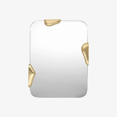 Made in Design Roberta Small Wall mirror metal gold / L 46 x H 60 cm - BROSTE COPENHAGEN
