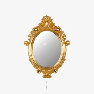 Made in Design Reflecting - Ciclope Wall mirror plastic material gold / Animated LCD Screen with moving eyes - W 62 x H 85 cm - Seletti