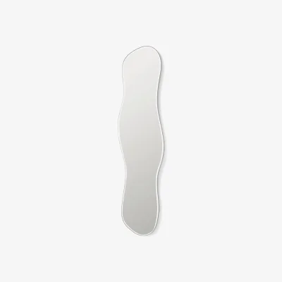 Made in Design Pond Full Size Wall mirror metal silver / W 40 x H 164.8 cm - Ferm Living