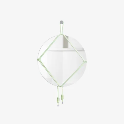 Made in Design Shibari Rond Wall mirror glass yellow / Ø 65 cm - Moustache