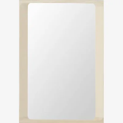Made in Design Arced Wall mirror wood beige / 80 x 55 cm - Muuto