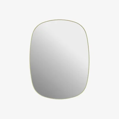Made in Design Framed Small Wall mirror metal yellow / 44 x 59 cm - Muuto