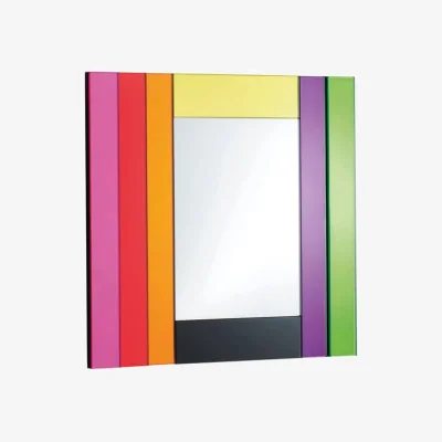 Made in Design Gli Specchi di Dioniso 03 Wall mirror glass multicoloured / Ettore Sottsass - 52.5 x 50 cm - Glas Italia