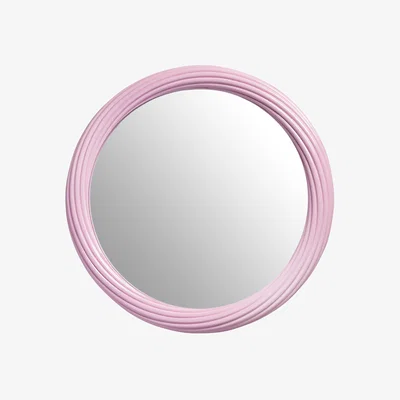 Made in Design Churros Wall mirror plastic material pink / Ø 44.5 cm - & klevering