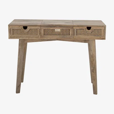 Made in Design Perth Console natural wood / Fold-down mirror - L 102 x D 45 x H 76 cm - Bloomingville