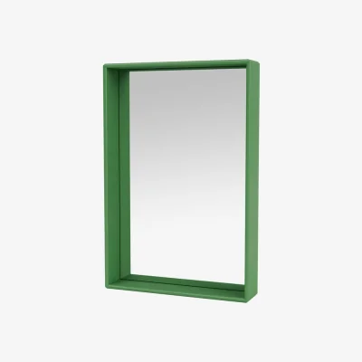 Made in Design Colour Frame - Shelfie Wall mirror wood green / 46.8 x 69.6 x D 9.9 cm - MONTANA