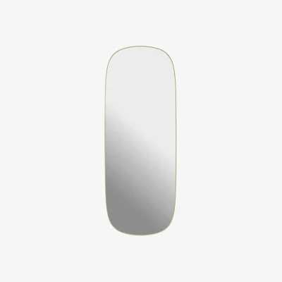Made in Design Framed Large Wall mirror metal yellow / 44 x 118 cm - Muuto