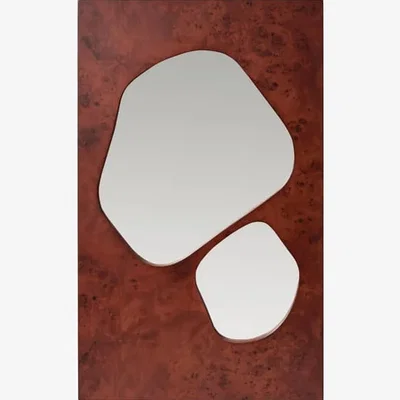 Made in Design Folia Medium Wall mirror wood brown / L 50 x H 82 cm - Ferm Living