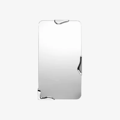 Made in Design Roberta Large Wall mirror metal silver / L 61 x H 112 cm - BROSTE COPENHAGEN