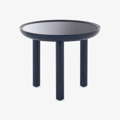 Made in Design K-TOP Coffee table glass blue / Ø 60 x H 50 cm - Mirror Tray - Kartell