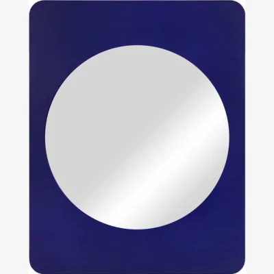 Made in Design Aku Wall mirror wood blue / W 70 x H 90 cm - NOO.MA