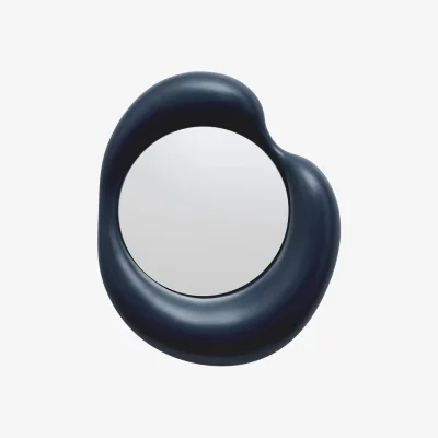 Made in Design Ingres - Dominique Wall mirror ceramic blue / W 88 x H 105 cm - Moustache