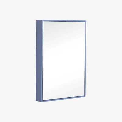 Made in Design Shine Small Wall mirror metal blue / 21 x 30 cm - HÜBSCH