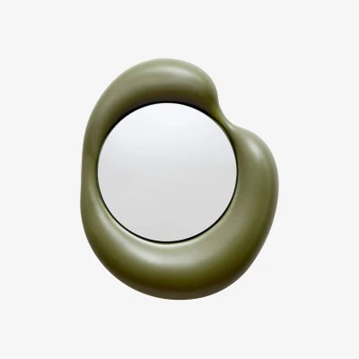 Made in Design Ingres - Dominique Wall mirror ceramic green / W 88 x H 105 cm - Moustache