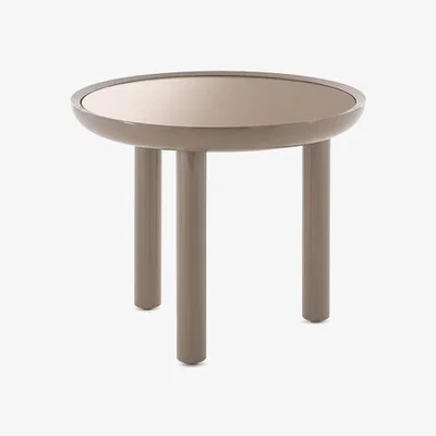 Made in Design K-TOP Coffee table glass beige / Ø 60 x H 50 cm - Mirror Tray - Kartell