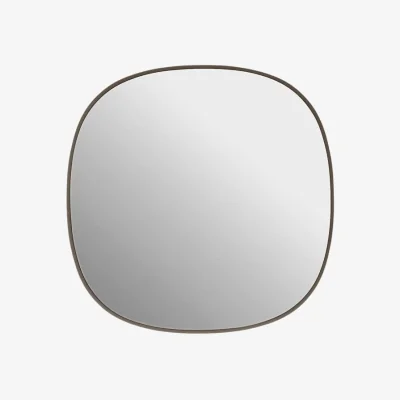 Made in Design Framed XS Wall mirror metal beige / 40 x 40 cm - Muuto