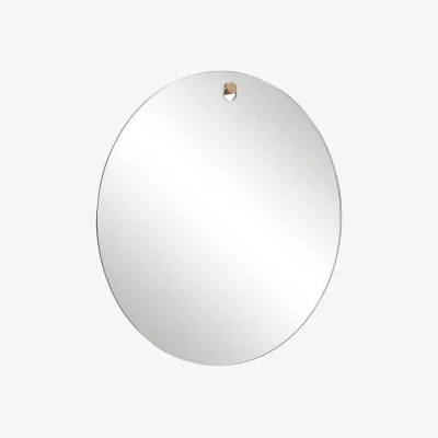 Made in Design Hall Wall mirror wood silver / Ø 50 cm - HÜBSCH