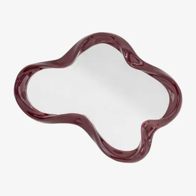 Made in Design Violeta Wall mirror plastic material red / 61.5 x 47 cm - Bloomingville
