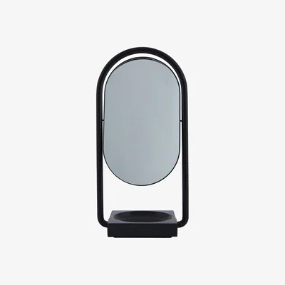 Made in Design Angui Free standing mirrors metal black / Marble - L 17.2 x H 35 cm - AYTM