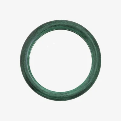 Made in Design Duplum Wall mirror ceramic green / Ø 48.3 cm - raawii