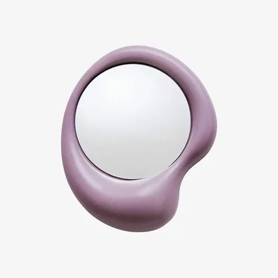 Made in Design Ingres - Jean Wall mirror ceramic purple / W 41 x H 49 cm - Moustache