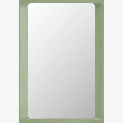 Made in Design Arced Wall mirror wood green / 80 x 55 cm - Muuto