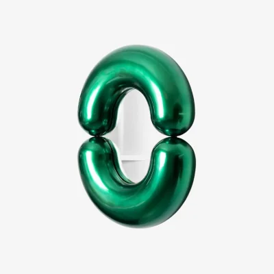 Made in Design Zodiac Bumper Small Wall mirror ceramic green / W 55 x H 70 cm - Jean-Baptiste Fastrez, 2020 - Moustache