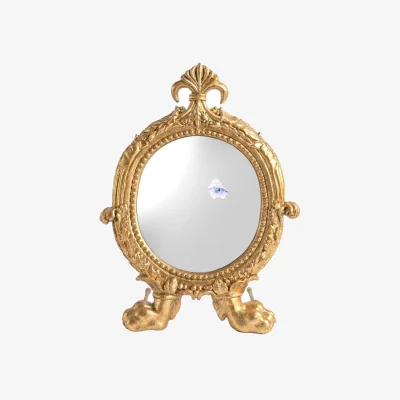 Made in Design Fairy Tale Free standing mirror plastic material gold / Animated LCD screen with a moving eye - Seletti