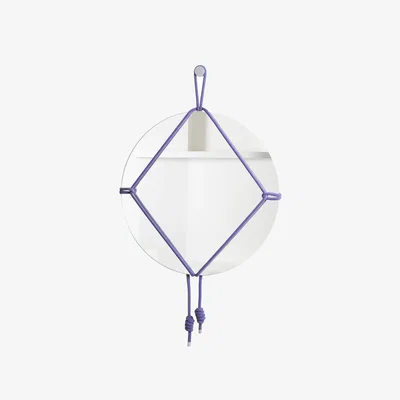 Made in Design Shibari Rond Wall mirror glass blue / Ø 65 cm - Moustache
