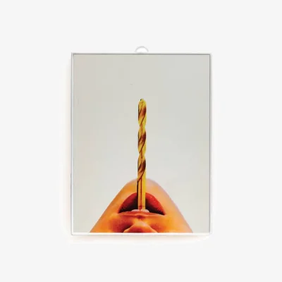 Made in Design Toiletpaper Mirror - / Drill  -  Small - H 23 cm by Seletti Multicoloured