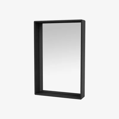 Made in Design Colour Frame - Shelfie Wall mirror wood black / 46.8 x 69.6 x D 9.9 cm - MONTANA